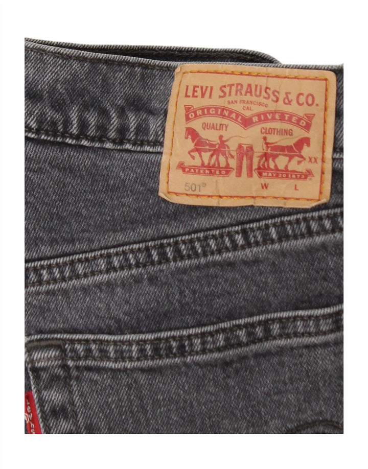 LEVI'S Γυναικείο 501 Τζιν ίσιο W28 L26 Μαύρο βαμβακερό