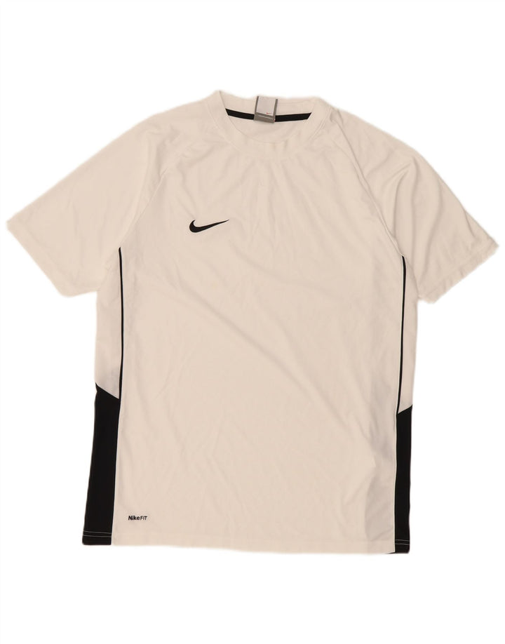 Ανδρικό μπλουζάκι Nike Top UK 39/41 Μεσαίο λευκό έγχρωμο πολυεστέρας