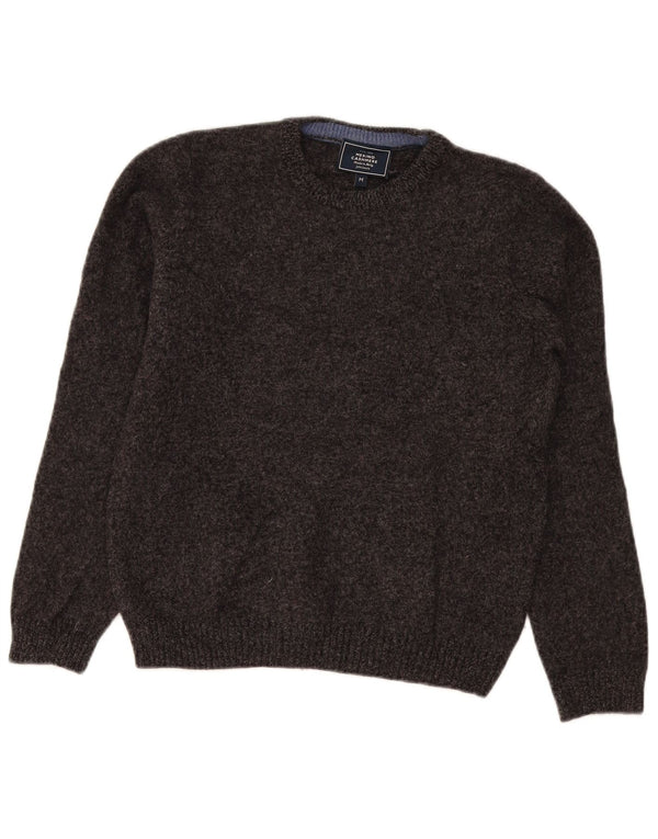 John Lewis Γυναικείο πουλόβερ με λαιμόκοψη UK 14 Medium Grey Lambswool