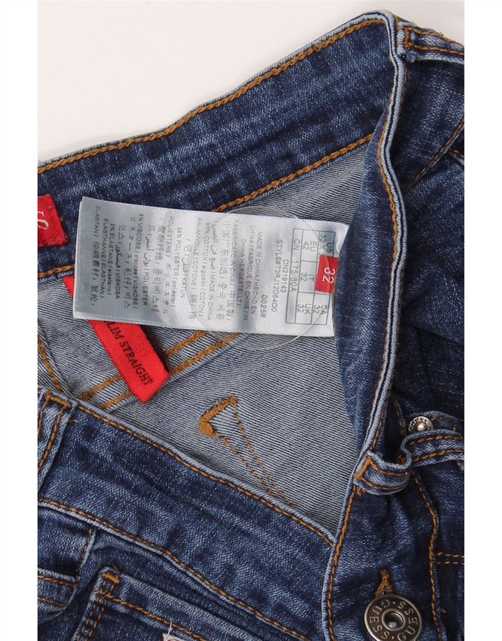 Guess Γυναικείο Straight Slim Jeans W30 L28 Blue Cotton