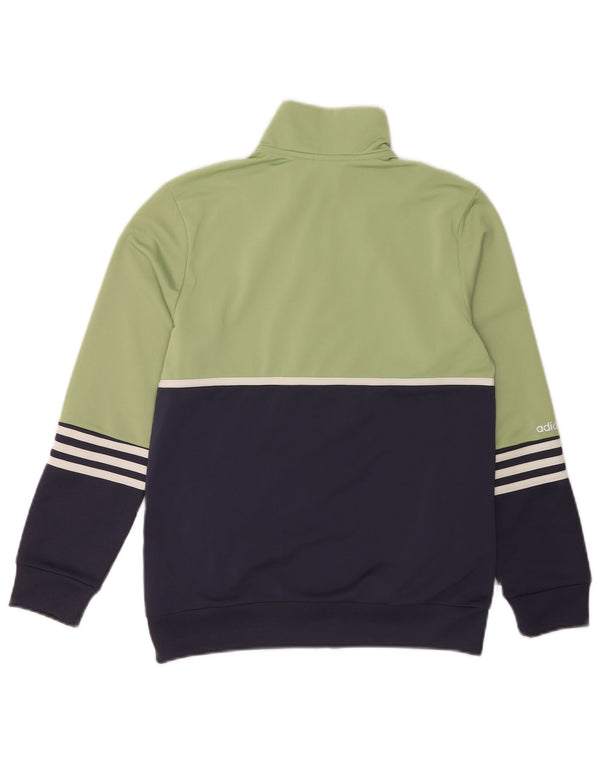 Adidas Boys αθλητική φόρμα Top Jacket 12-13 Years Green Colourblock Sports