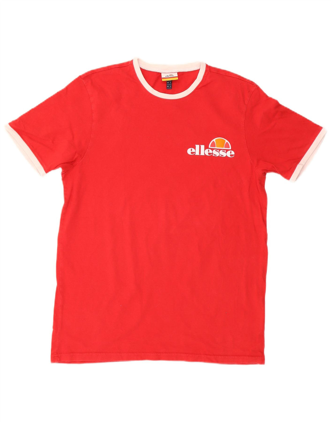 Ανδρικό γραφικό T-Shirt Ellesse Top μεγάλο κόκκινο βαμβακερό