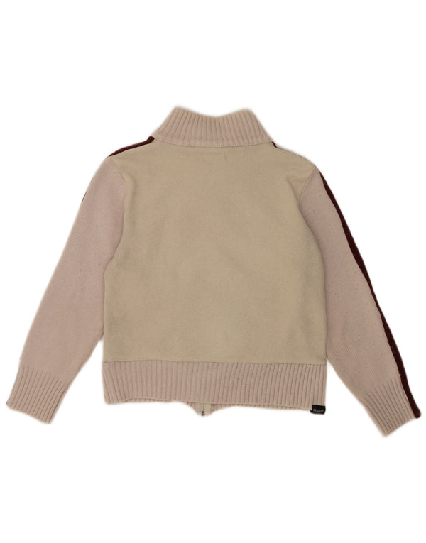 Kappa Γυναικείο Fleece Jacket UK 10 Small Beige Colourblock Polyester Sports