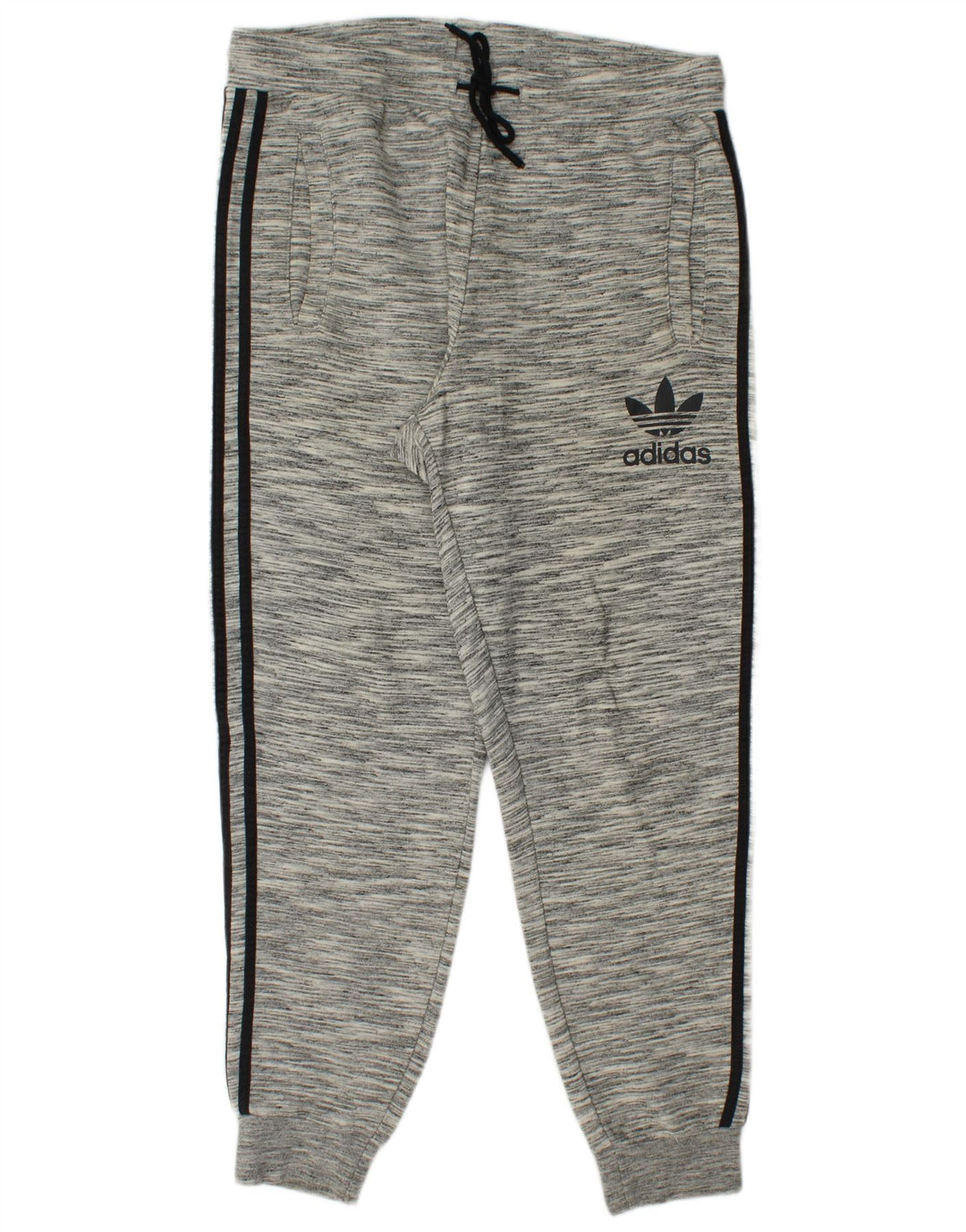 Ανδρική φόρμα ADIDAS Παντελόνι Joggers Μεγάλο Γκρι Βαμβακερό Pinstripe