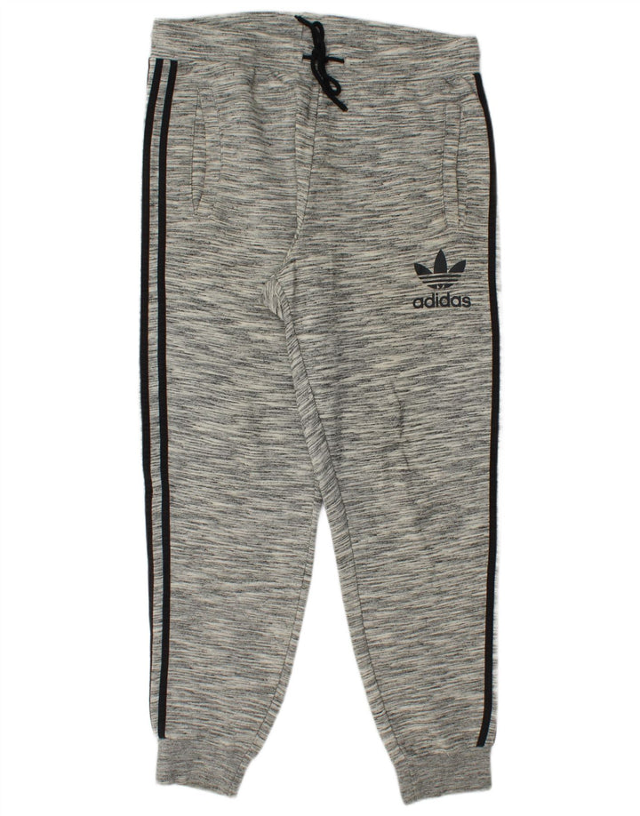 Ανδρική φόρμα ADIDAS Παντελόνι Joggers Μεγάλο Γκρι Βαμβακερό Pinstripe
