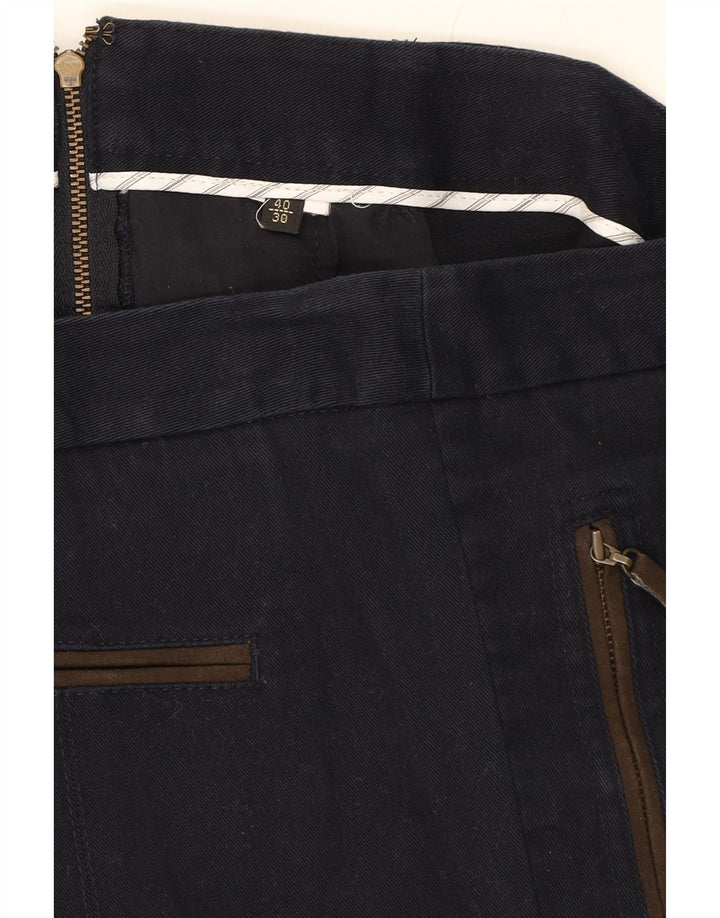 MASSIMO DUTTI Womens Slim Casual Trousers EU 40 Medium W30 L28 Navy Blue Vintage Massimo Dutti and Second-Hand Massimo Dutti from Messina Hembry 