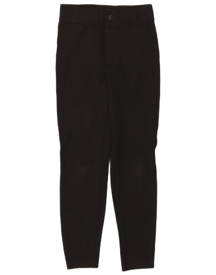 Zara γυναικείο κοφτερό ψηλόμεσο παντελόνι μεσαίο W28 L27 μαύρη βισκόζη