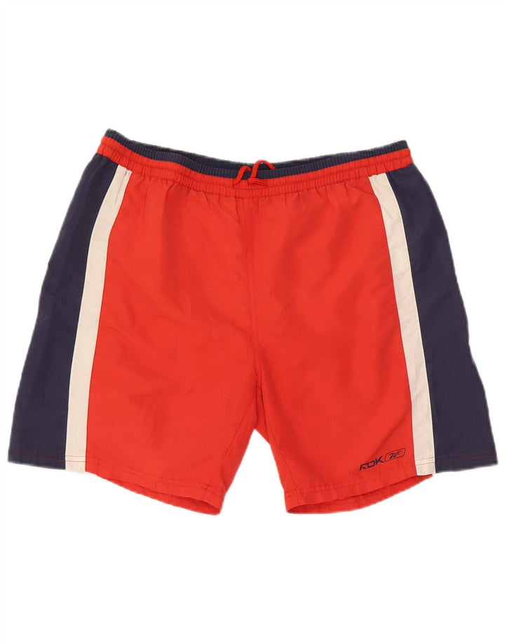 Ανδρικό σορτς κολύμβησης Reebok XL Red Colourblock