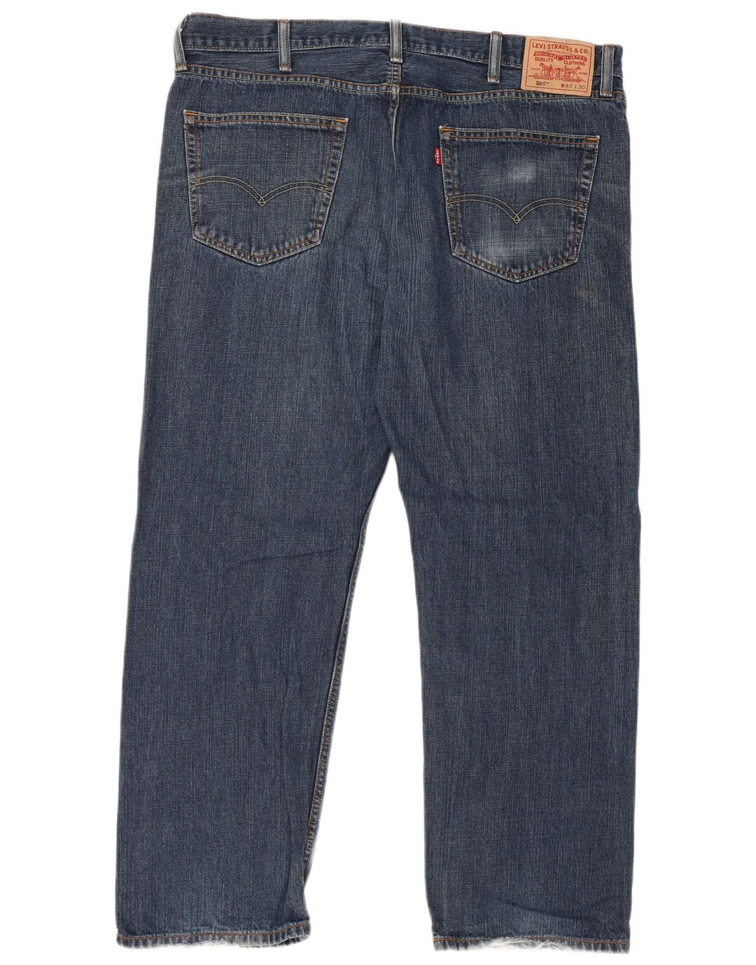 Levi's Mens 505 Straight Jeans W40 L30 Blue Cotton