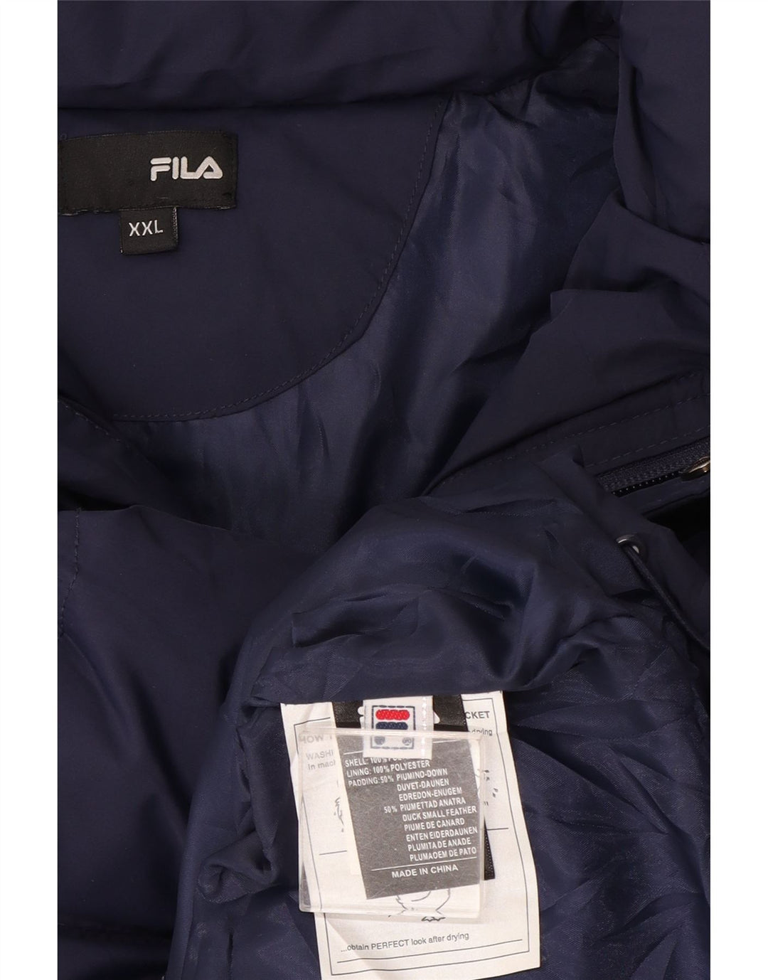 Fila Ανδρικό μπουφάν με επένδυση UK 44 2XL Navy Blue Polyester