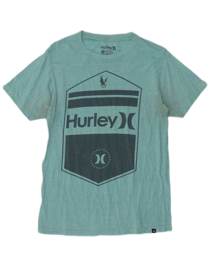 HURLEY Ανδρικό γραφικό μπλουζάκι Premium Fit Μικρό βαμβακερό τυρκουάζ