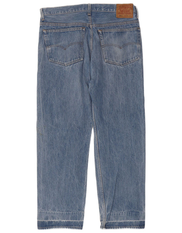 Levi's Mens 501 Straight Jeans W38 L29 Μπλε Βαμβακερό