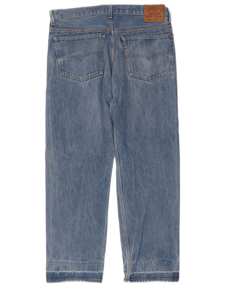Levi's Mens 501 Straight Jeans W38 L29 Μπλε Βαμβακερό