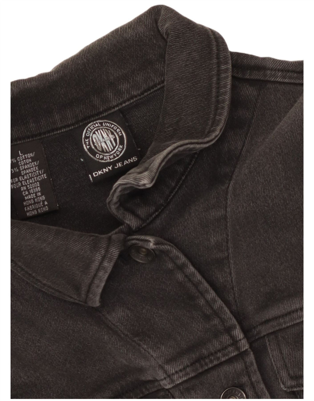 Dkny Γυναικείο Τζιν Μπουφάν UK 14 Large Grey Cotton