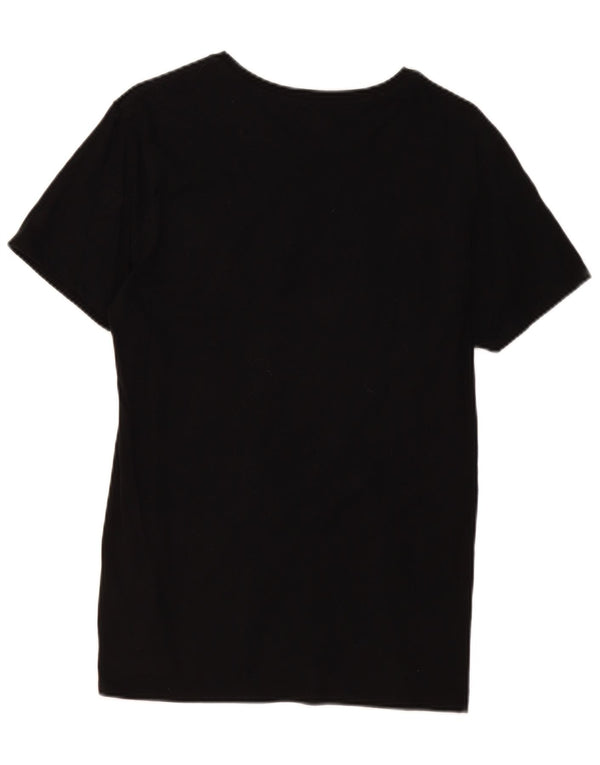 Lacoste Γυναικείο T-Shirt Top UK 14 Μεσαίο μαύρο βαμβακερό
