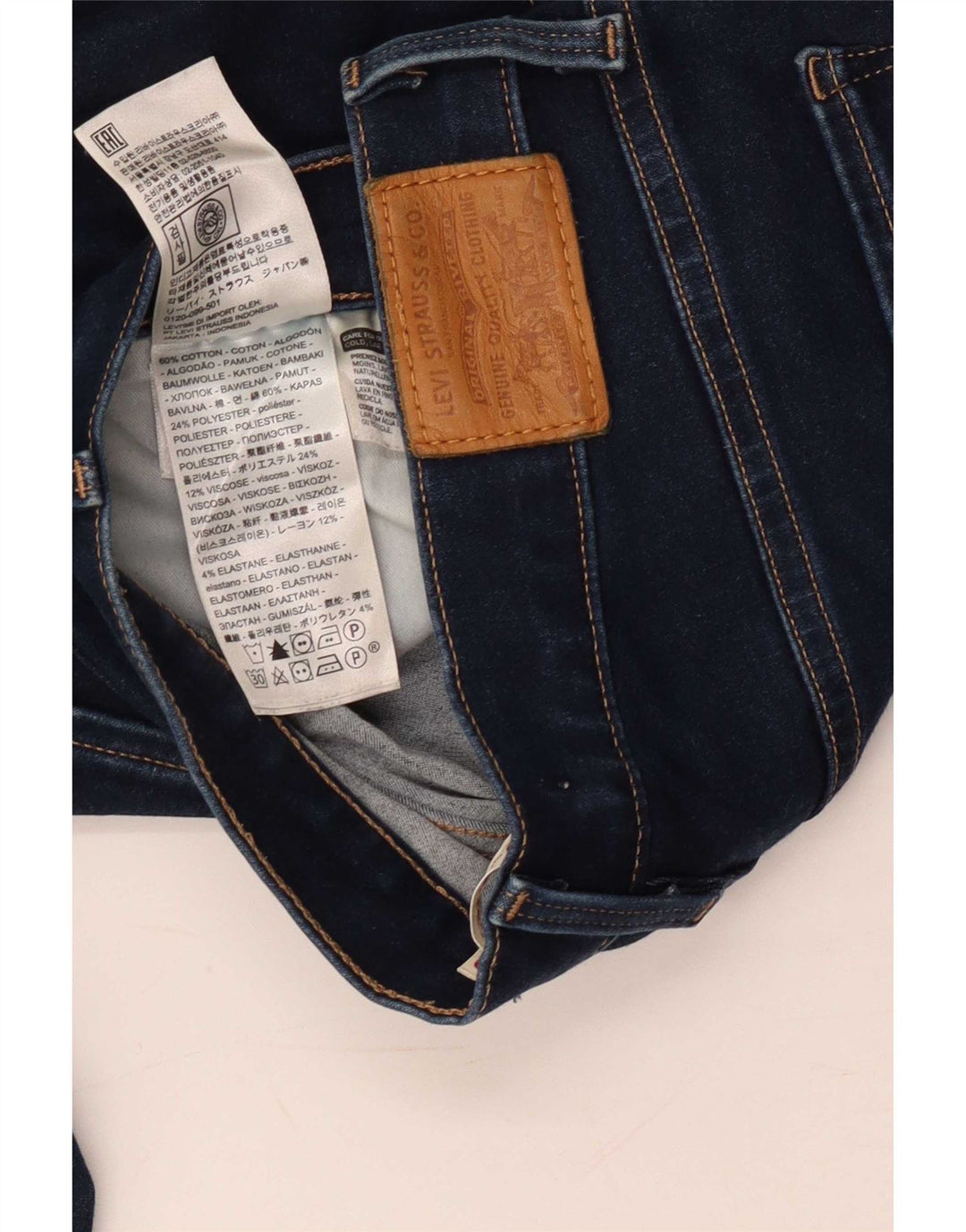 Levi's Womens 312 Shaping Slim Jeans W30 L28 Navy Blue Cotton