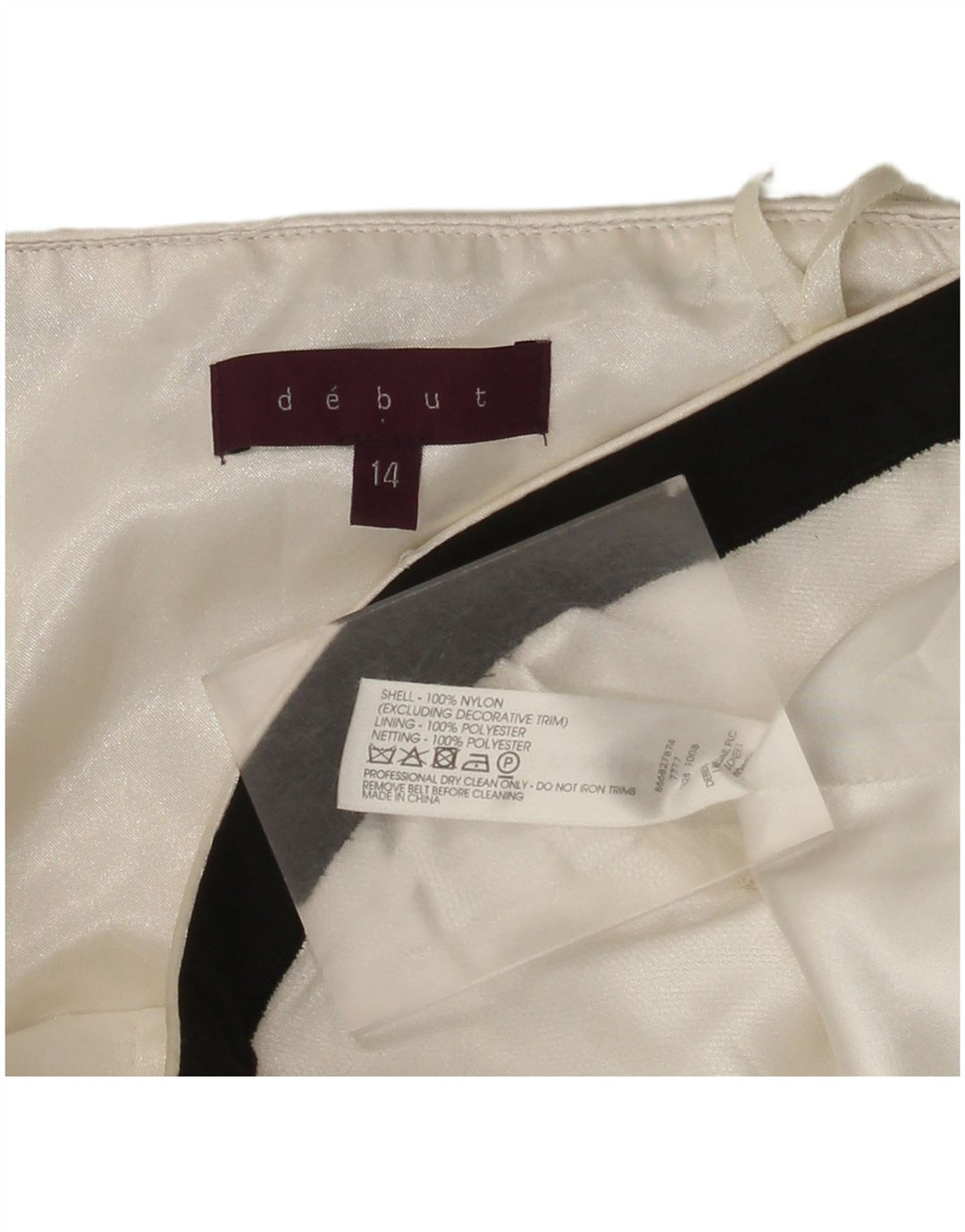 Ντεμπούτο Γυναικείο Στράπλες Φόρεμα UK 14 Medium White Floral Nylon