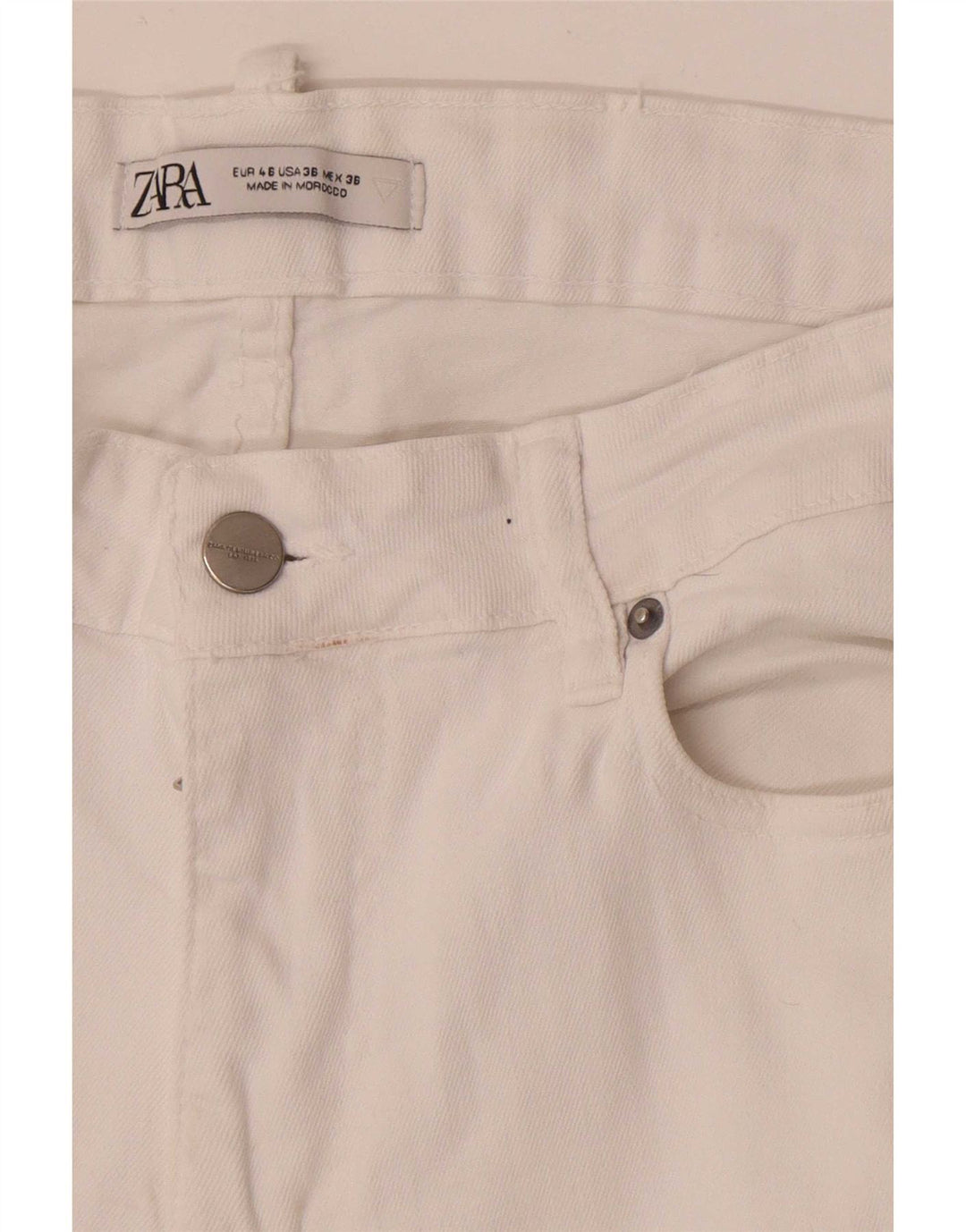Zara Ανδρικό Slim Jeans EU 46 XL W36 L30 Λευκό