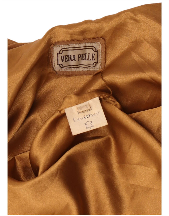 Vintage Γυναικείο Suede Jacket UK 14 Large Beige Leather