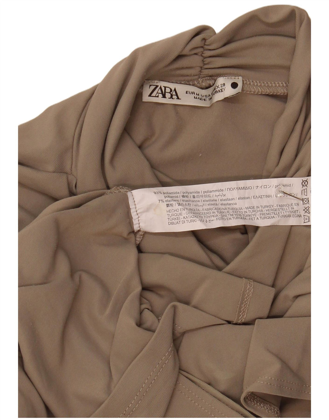 Zara Γυναικεία Αμάνικη Μπλούζα Τοπ UK 12 Medium Grey Polyamide