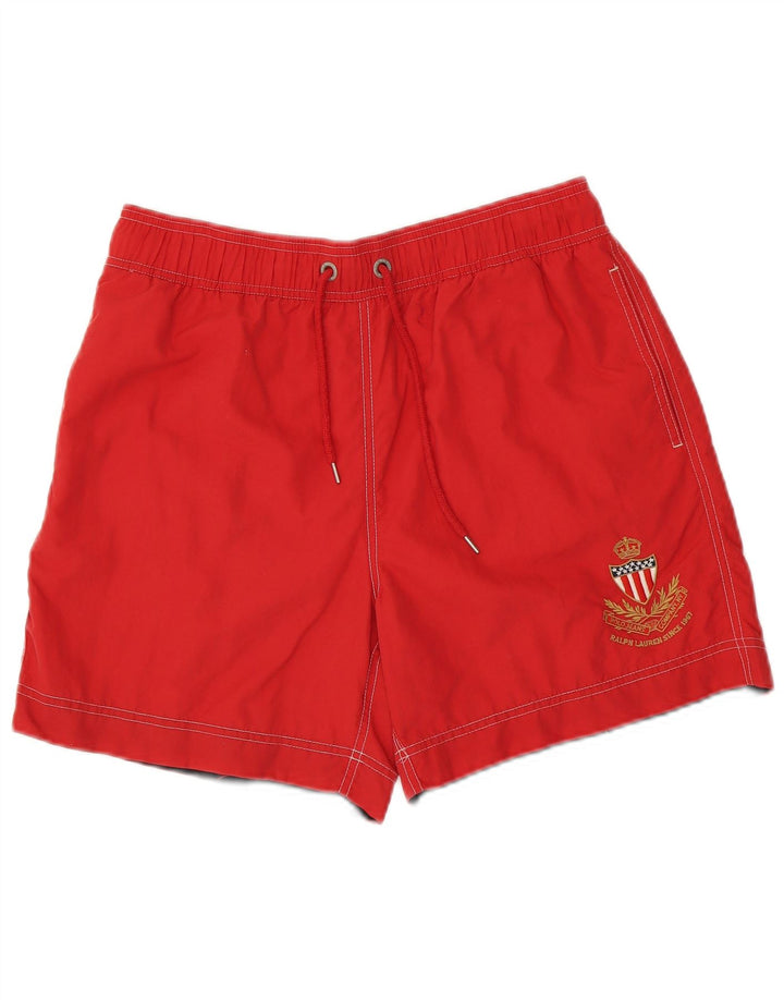 Ανδρικό γραφικό σορτς κολύμβησης POLO RALPH LAUREN Μεσαίο κόκκινο πολυεστέρα