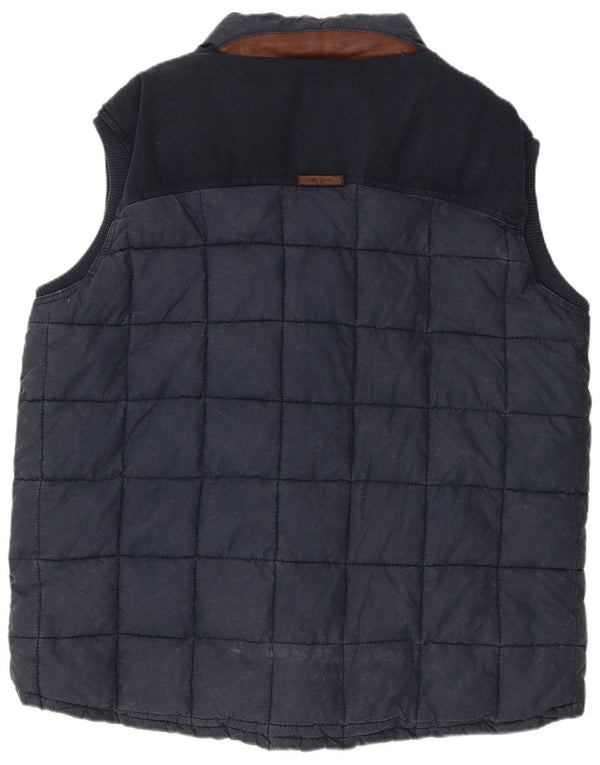 Ανδρικό Gilet με επένδυση Fat Face UK 42 XL Navy Blue από βαμβάκι