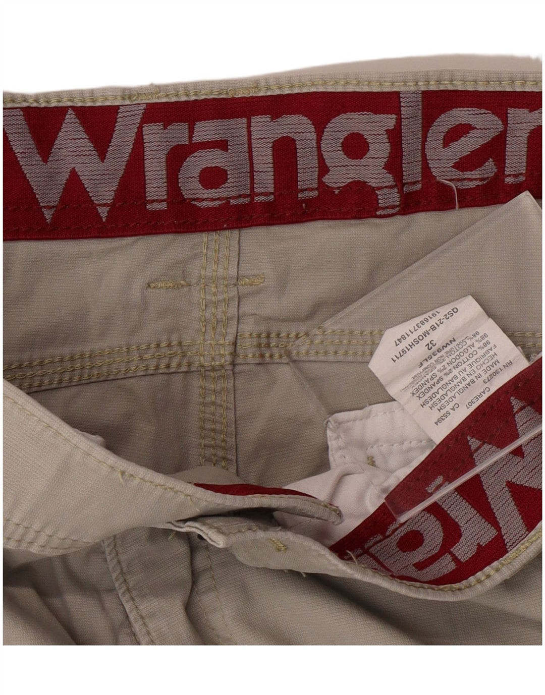 WRANGLER Mens Cargo Shorts W32 Medium Grey Cotton