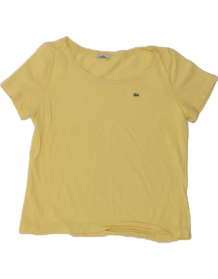 LACOSTE Womens T-Shirt Top Size 44 Large Yellow Vintage Lacoste and Second-Hand Lacoste from Messina Hembry 
