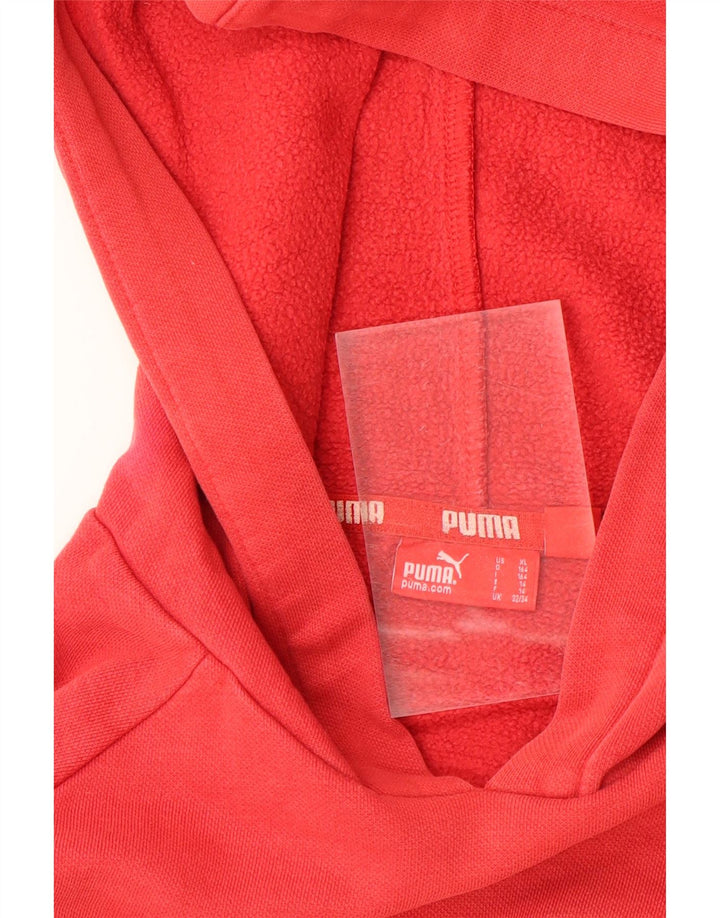 PUMA Boys Graphic Hoodie Jumper 13-14 Years Red