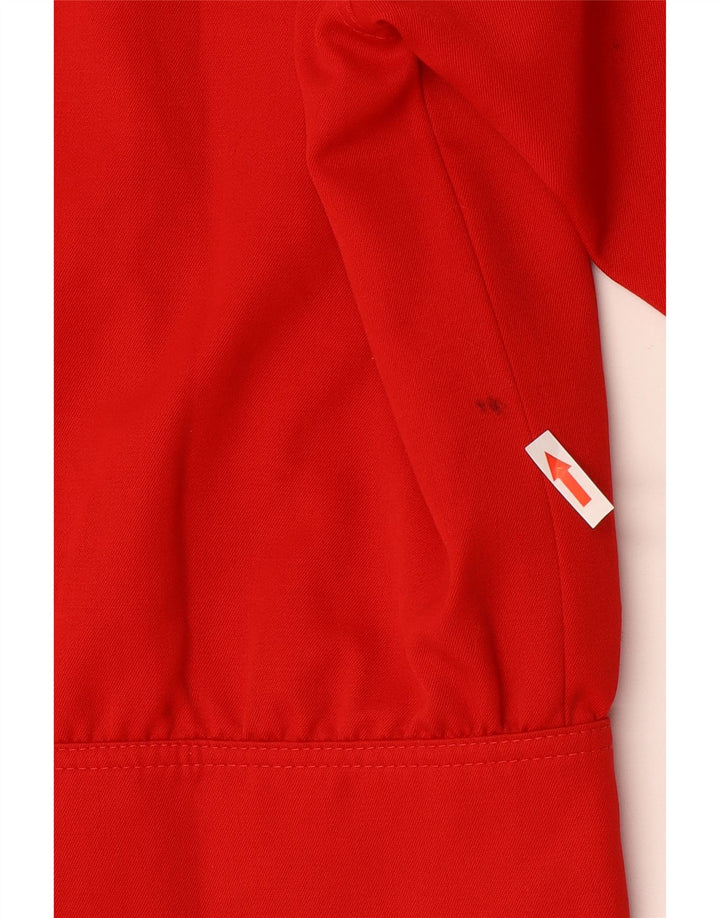 Vintage Γυναικείο Διπλό Μπουφάν Bomber IT 42 Μεσαίο κόκκινο μαλλί