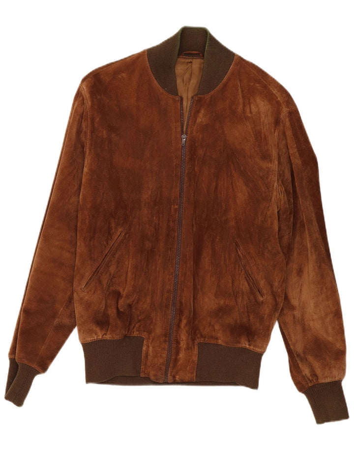 Vintage Ανδρικό Suede Bomber Jacket IT 54 2XL Beige