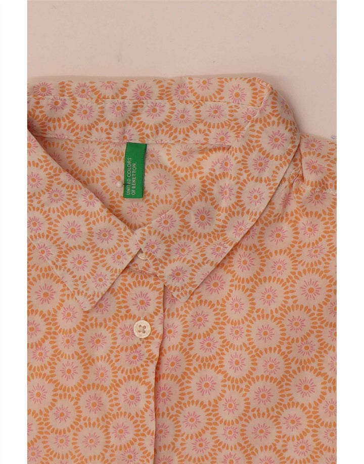 Γυναικείο πουκάμισο Benetton UK 12 Medium Orange Floral