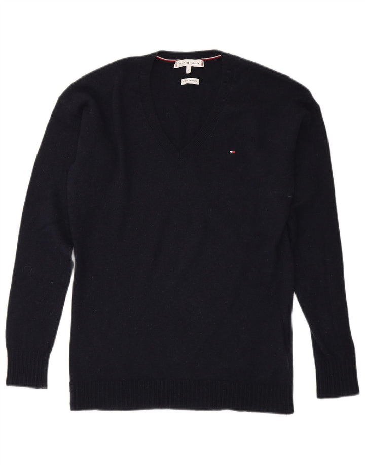 TOMMY HILFIGER Ανδρικό πουλόβερ με λαιμόκοψη σε σχήμα V Μικρό Μαλλί Navy