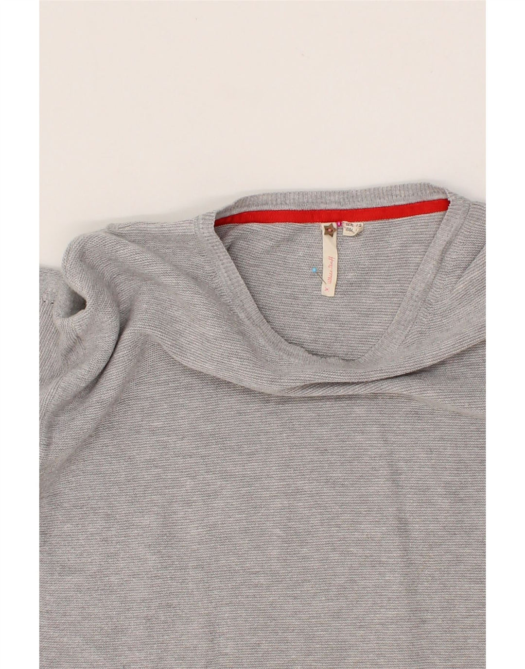 WHITE STUFF Womens Crew Neck Jumper Sweater UK 12 Medium Grey Colourblock Vintage White Stuff and Second-Hand White Stuff from Messina Hembry 