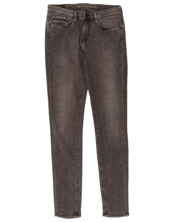 Calvin Klein Womens Skinny Jeans W29 L32 Grey Cotton