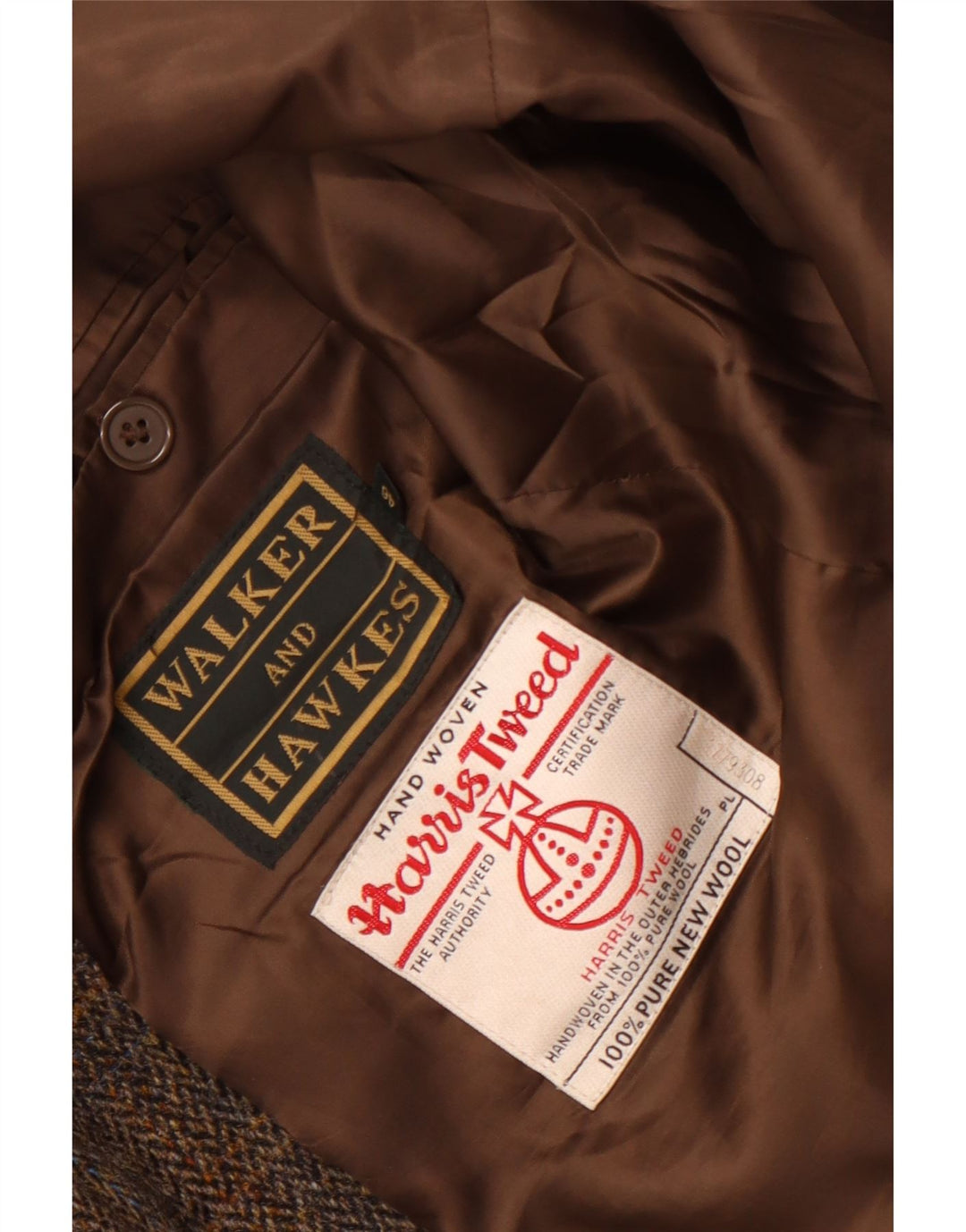Walker and Hawkes Ανδρικό Μπουφάν Harris Tweed Blazer IT 46 3XL Brown