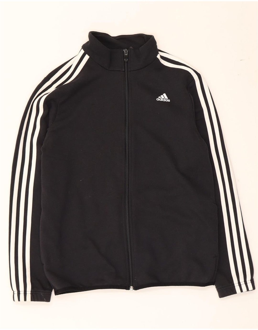 Adidas Boys αθλητική φόρμα τοπ μπουφάν 13-14 ετών Μαύρο βαμβακερό