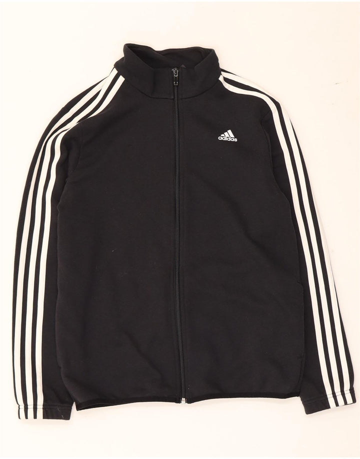 Adidas Boys αθλητική φόρμα τοπ μπουφάν 13-14 ετών Μαύρο βαμβακερό