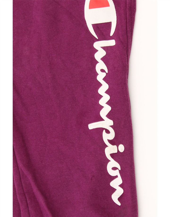 CHAMPION Γυναικεία αθλητική φόρμα γραφικών παντελόνι Joggers UK 18 XL μωβ βαμβακερή