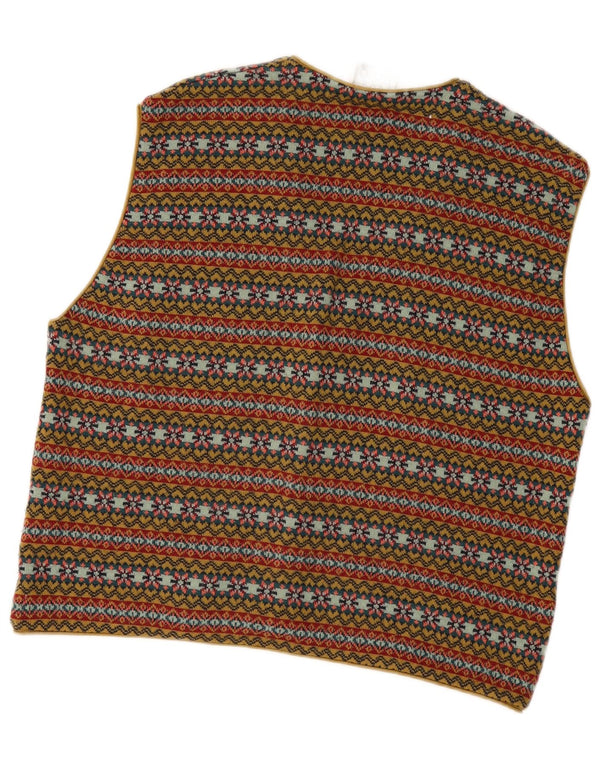 Vintage Ανδρικό Αμάνικο Ζακέτα Μεσαίο Πολύχρωμο Fair Isle