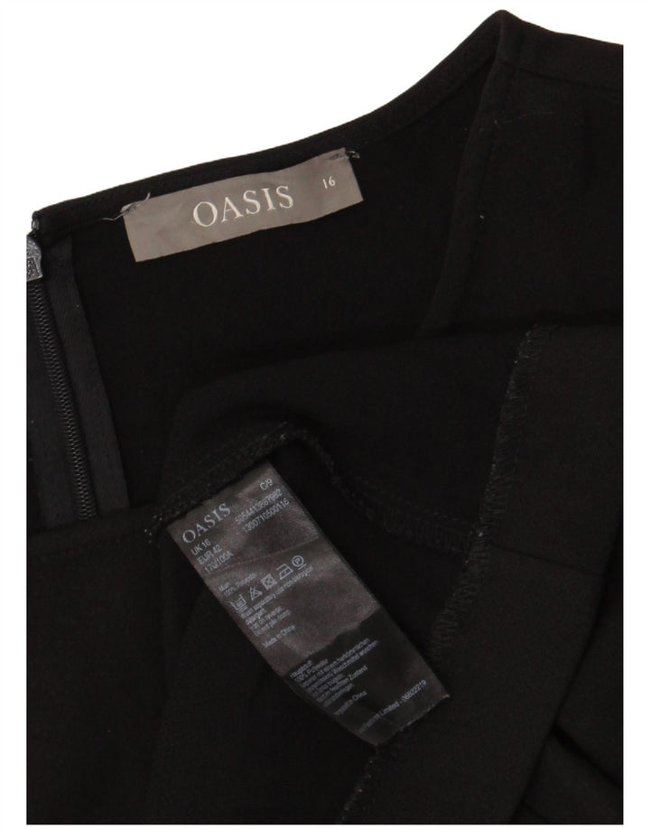 Γυναικείο φόρεμα με θήκη Oasis UK 16 μεγάλο μαύρο πολυεστέρα