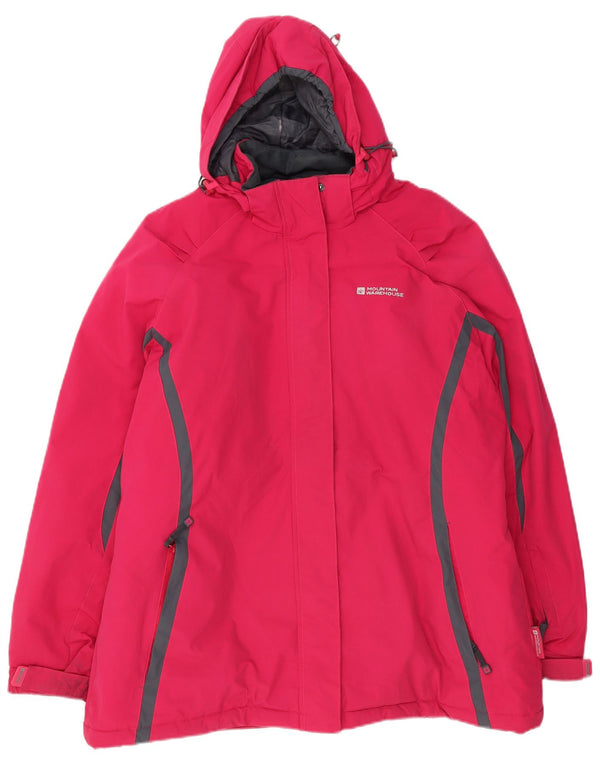 Mountain Warehouse Γυναικείο Μπουφάν με κουκούλα υπερμεγέθη αντιανεμικό UK 18 XL Ροζ