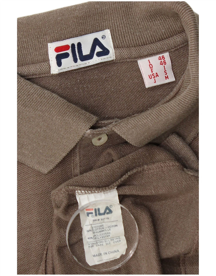 Fila Ανδρικό Πόλο Μπλουζάκι IT 46 Καφέ Βαμβακερό