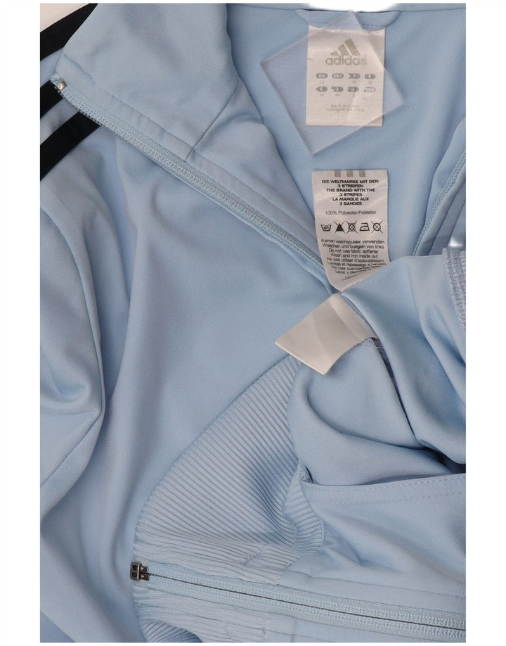 Γυναικεία αθλητική φόρμα Adidas Top Jacket UK 12 Medium Blue Polyester