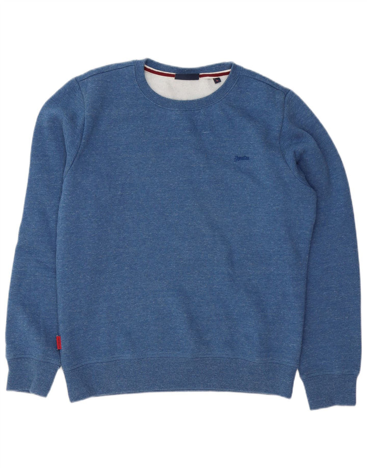 Ανδρικό φούτερ Superdry Jumper Μεγάλο Μπλε Βαμβακερό Flecked