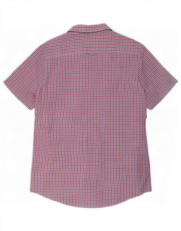 Ανδρικό κοντομάνικο πουκάμισο Crew Clothing 2XL Red Check Cotton