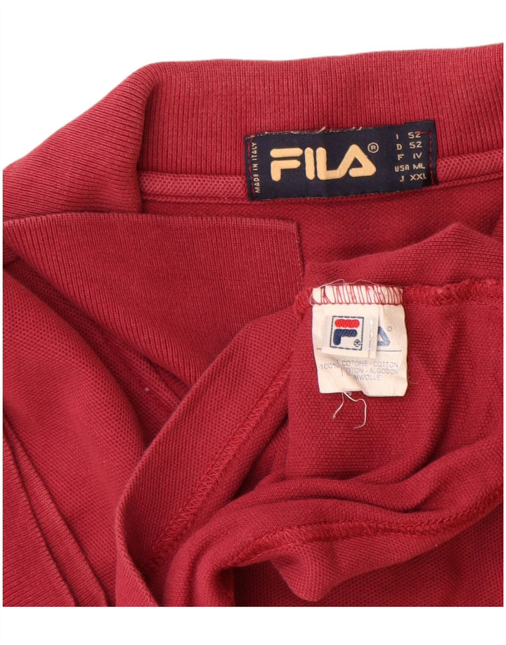 Fila Ανδρικό πουκάμισο πόλο IT 52 μεγάλο κόκκινο βαμβακερό