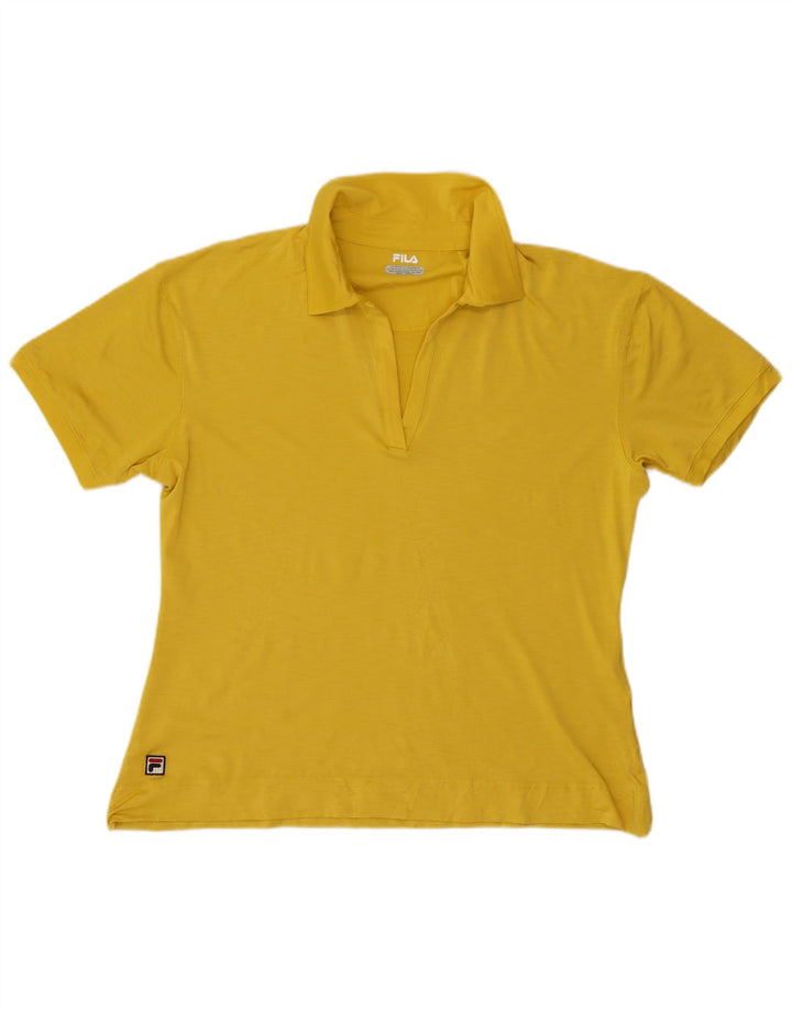 Fila Γυναικείο Πόλο Μπλουζάκι UK 18 XL Κίτρινο Πολυεστέρας