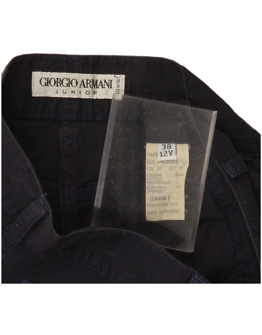 GIORGIO ARMANI Κορίτσια Pencil Φούστα 11-12 ετών W26 Navy Blue Cotton