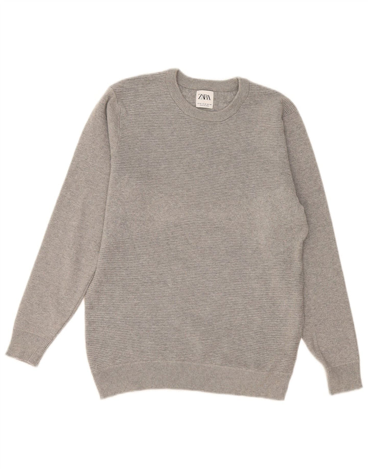 Ανδρικό πουλόβερ Zara Crew Neck Jumper Medium Grey